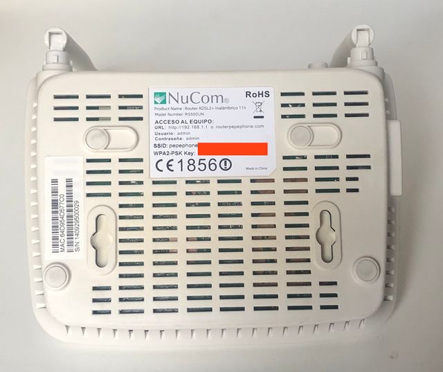 Pepephone Uncom RU5500UN ADSL2+ Router