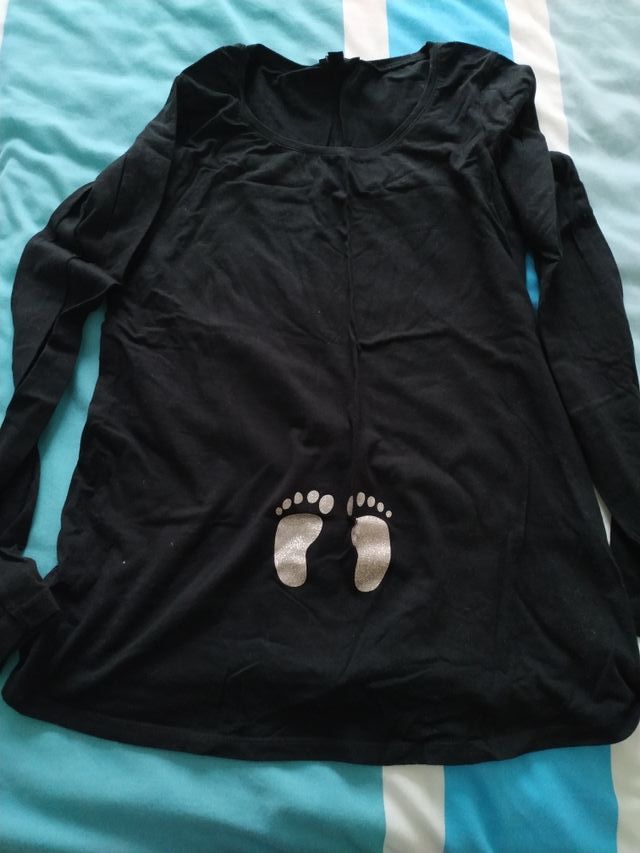 camiseta manga larga embarazada