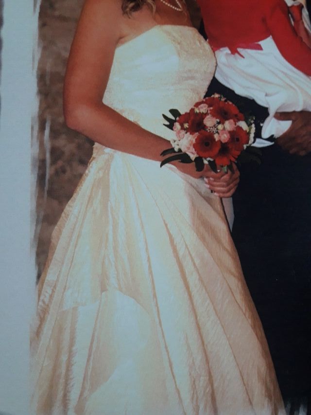 vestido de novia rosa clara