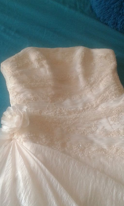 vestido de novia rosa clara