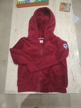 tallas 10 a 24 Albornoz de forro polar con cremallera frontal