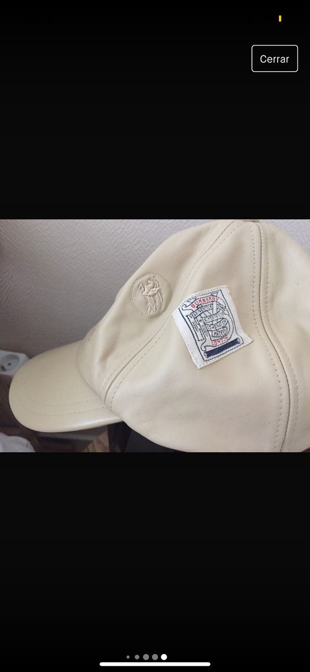 Gorra de piel Burberry