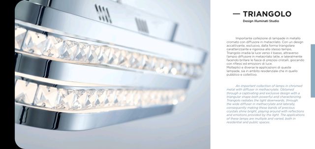 lampara moderna italiana TRIANGOLO 49cm led 43,2w