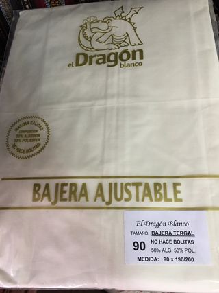 Sabana bajera de segunda mano por 6,8 € en Parla en WALLAPOP SÁBANAS DE FRANELA EL DRAGÓN BLANCO de segunda mano en Don