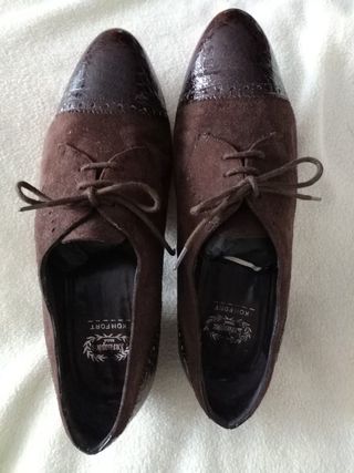 zapatos marrones de vestir mujer