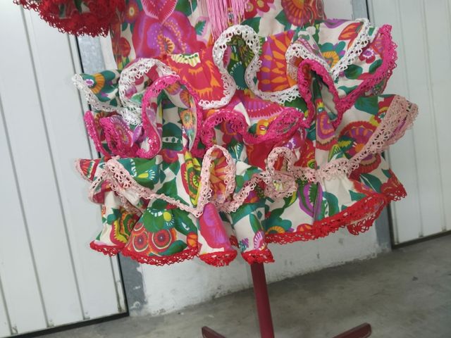 vestido flamenca XL/ talla 42.Elastico.Regalo toca