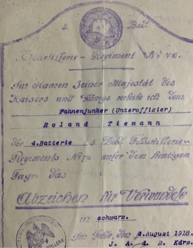 ALEMANIA, I GUERRA MUNDIAL, LOTE DE HERIDO