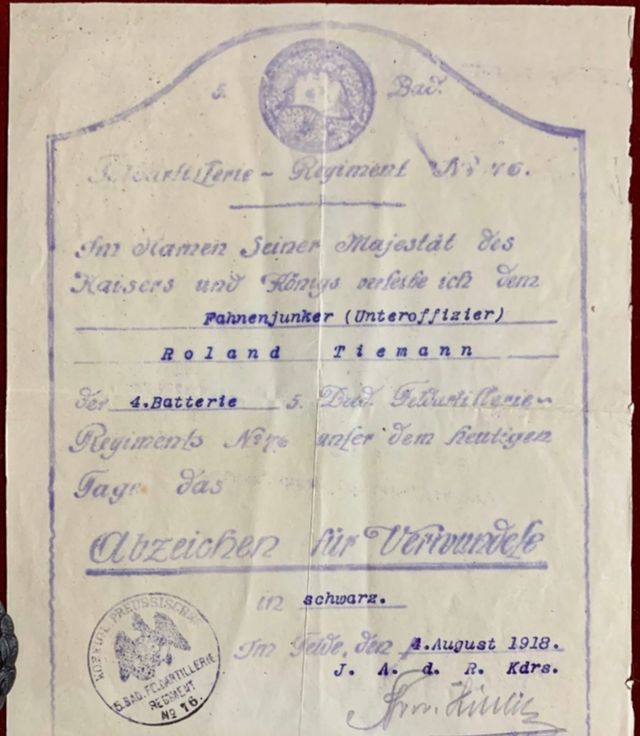 ALEMANIA, I GUERRA MUNDIAL, LOTE DE HERIDO