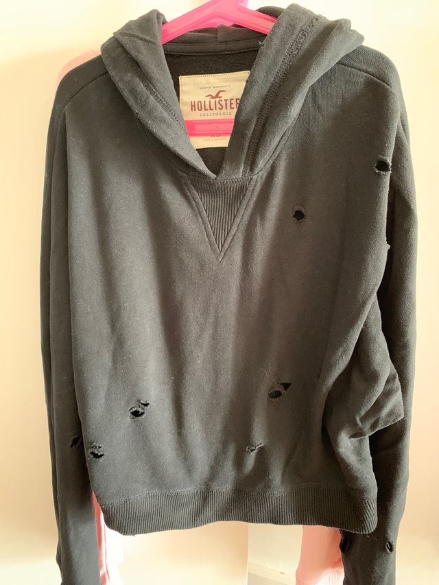 Dos sudaderas de Hollister t xs rosa y gris negro