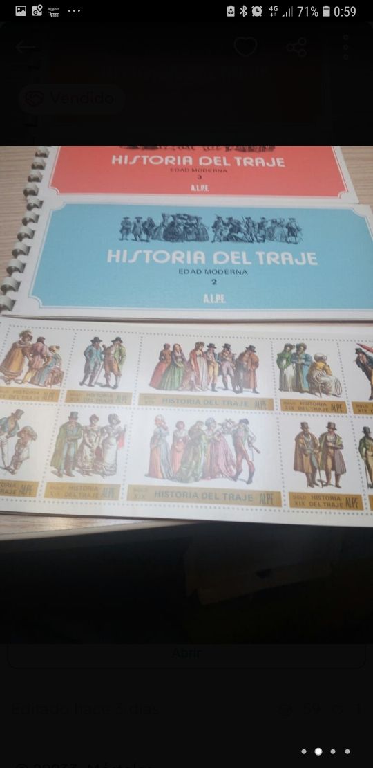 historia del traje- sellos