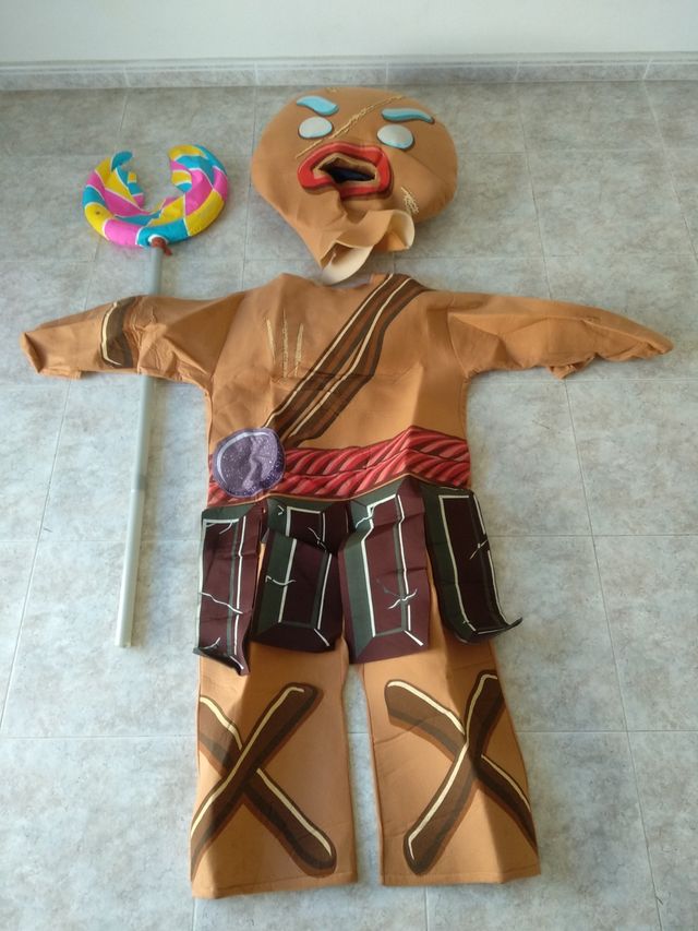 Disfraz Galleta Jengibre Shrek Carnaval De Segunda Mano Por 27 En águilas En Wallapop