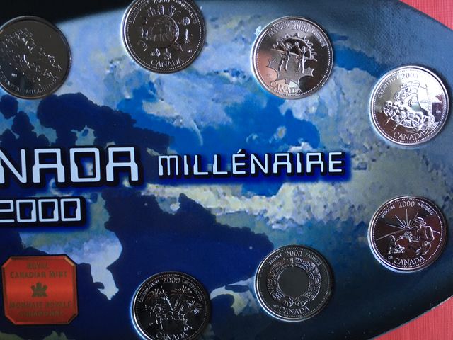 13 monedas de CANADA del Milenio