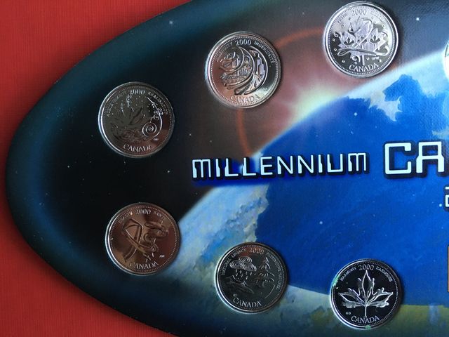 13 monedas de CANADA del Milenio