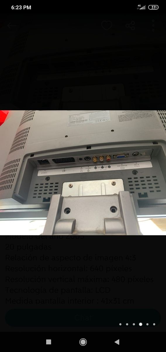 Televisión TV LG  20 pulgadas con soporte de pared