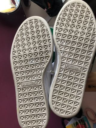zapatillas puma blancas con lazo