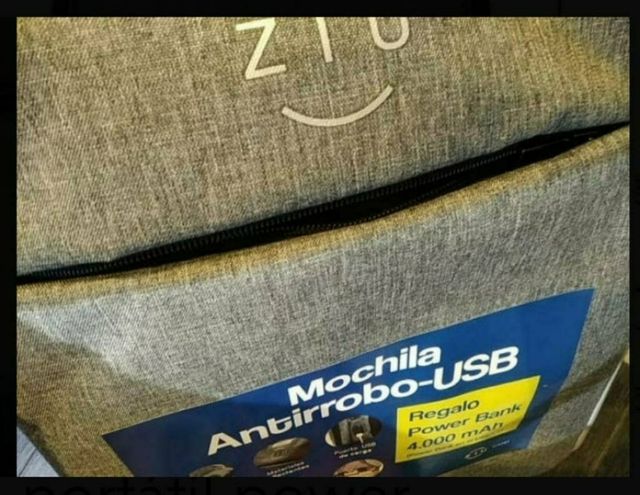 mochila antirrobo portátil power bank.impermeable.