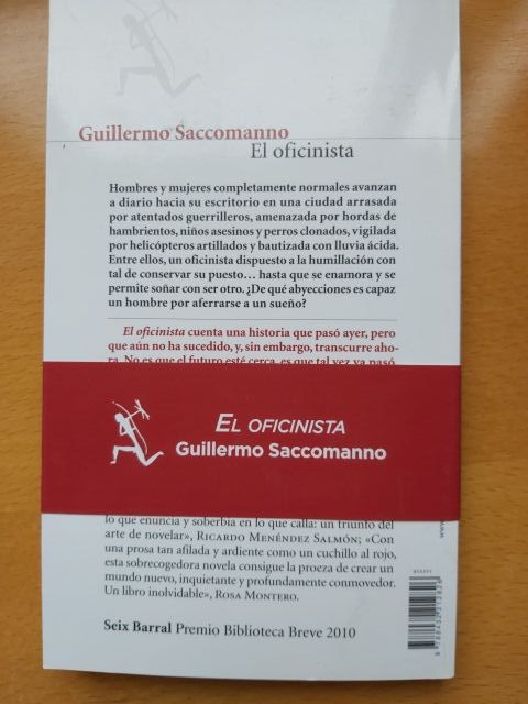 Libro El Oficinista. Premio Biblioteca Breve 2010