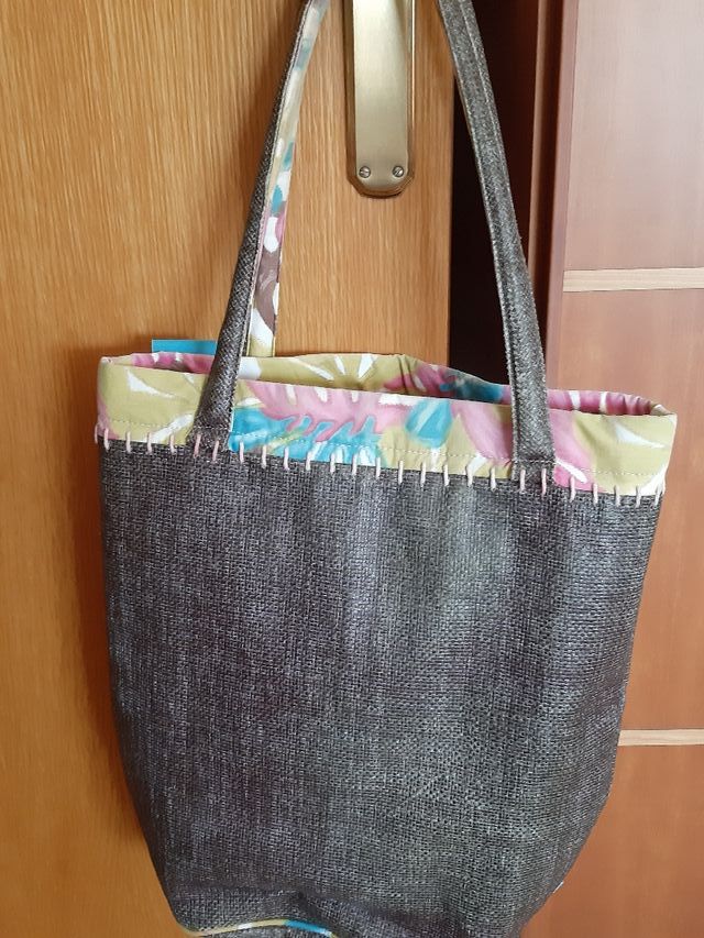 Bolsa playa rafia y tela QUICKSILVER