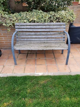 Banco de madera exterior de segunda mano en WALLAPOP