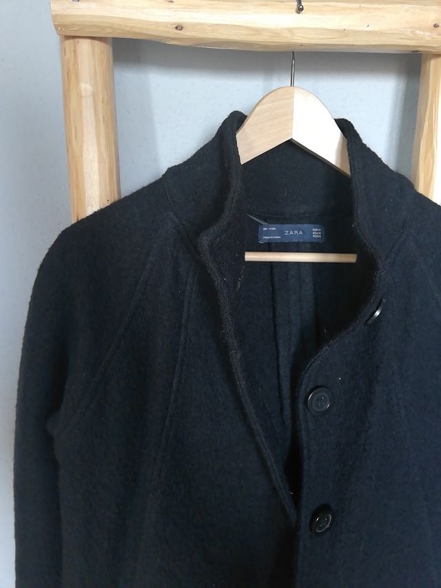 abrigo ligero Zara pura lana T. M