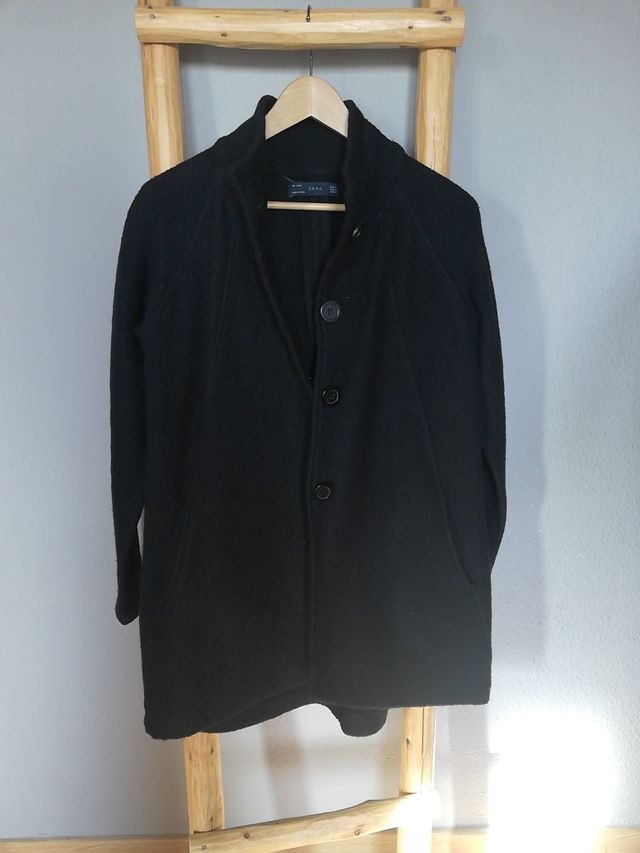 abrigo ligero Zara pura lana T. M