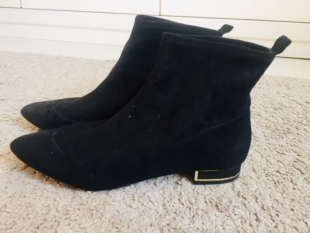 Botines ZARA negro ante