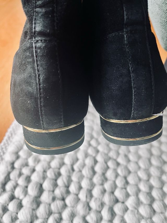 Botines ZARA negro ante