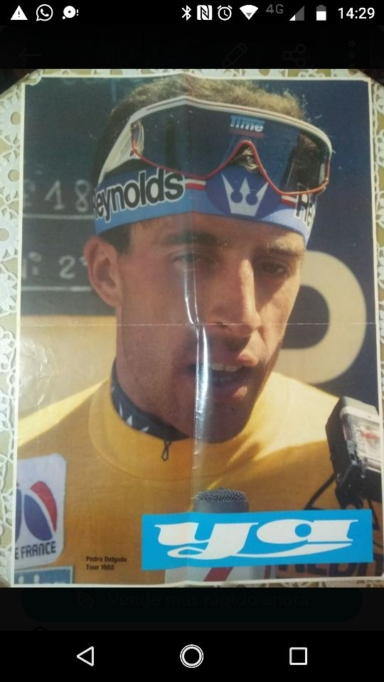 Póster vintage ciclista Perico Delgado.