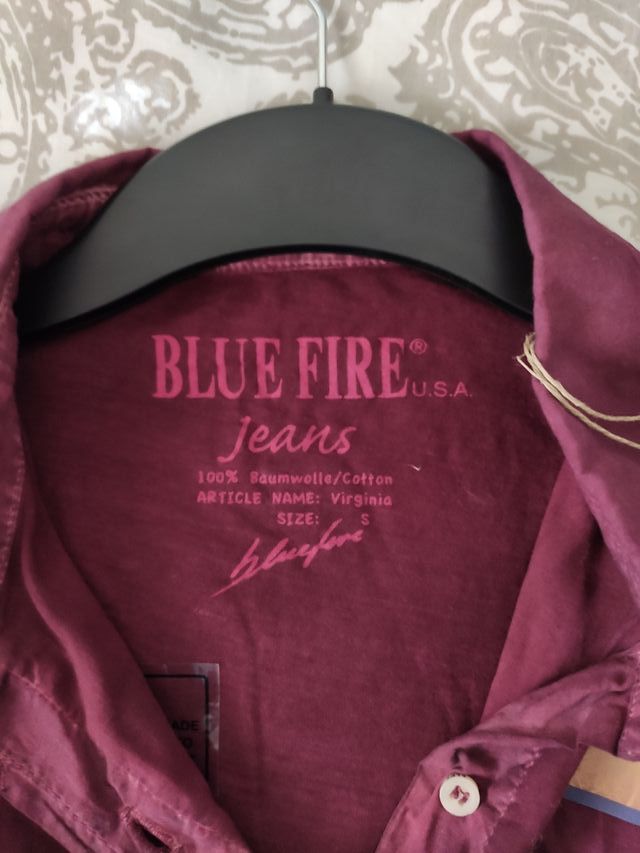 BLUE FIRE - Camisa burdeos NUEVA con etiqueta