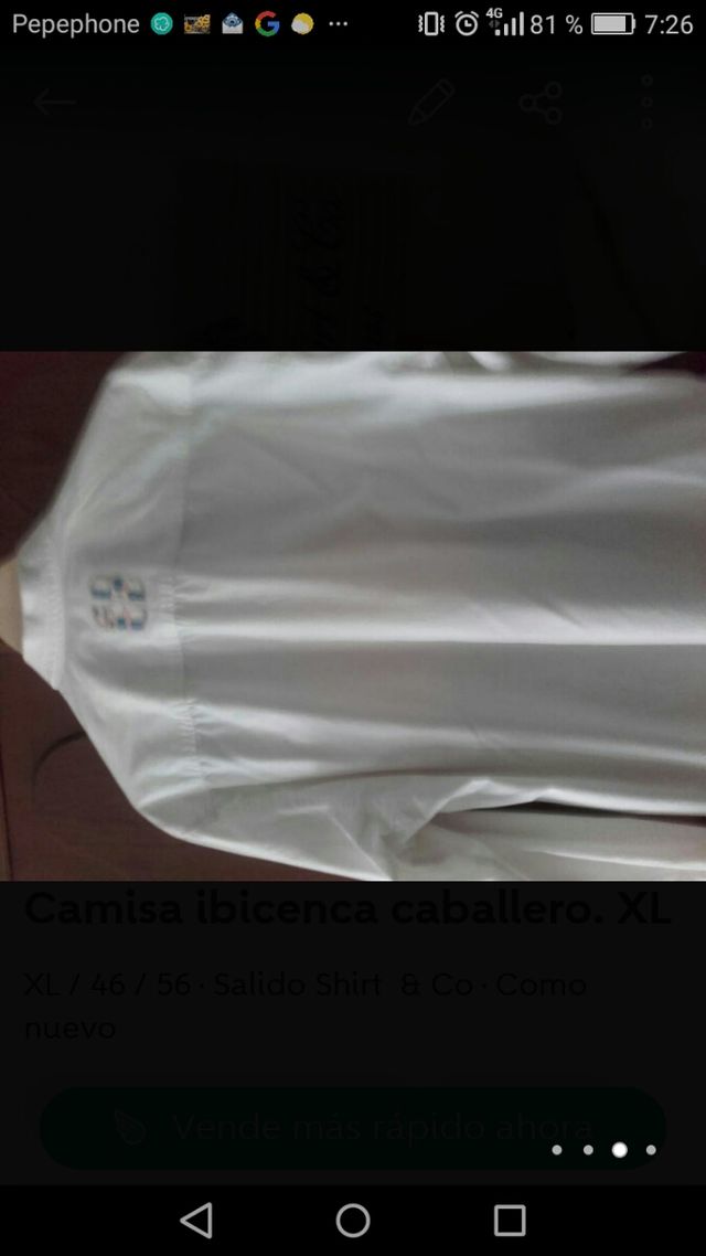 Camisa ibicenca caballero. XL