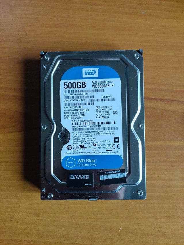 Discos rígidos HDD usados de 500 gb