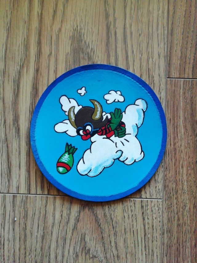 Parche de cuero pintado a mano repro. 2a guerra