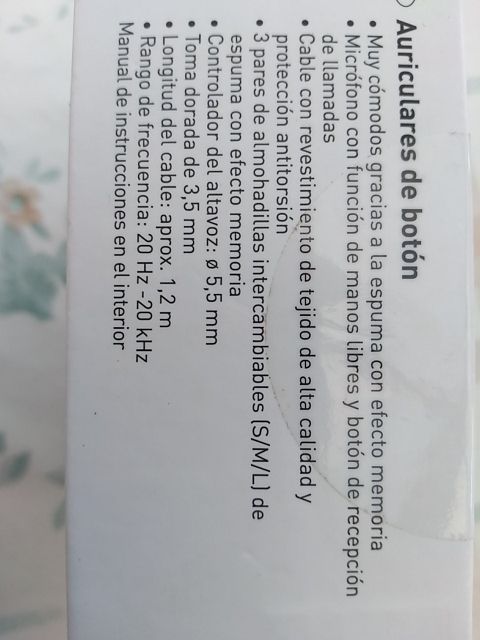 auriculares de botón