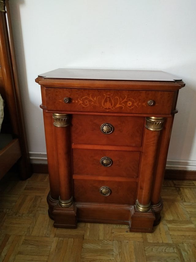 Habitación completa en cerezo ,dormitorio,armario, de segunda mano por