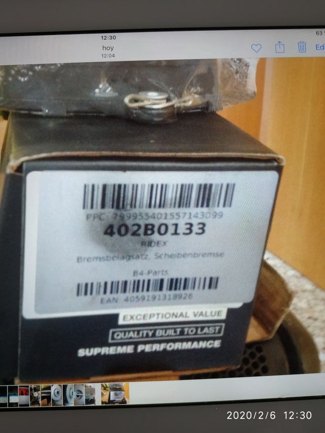 pastillas de freno audi