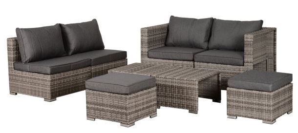 Conjunto sofá exterior ratán gris NUEVO de segunda mano por 750 € en