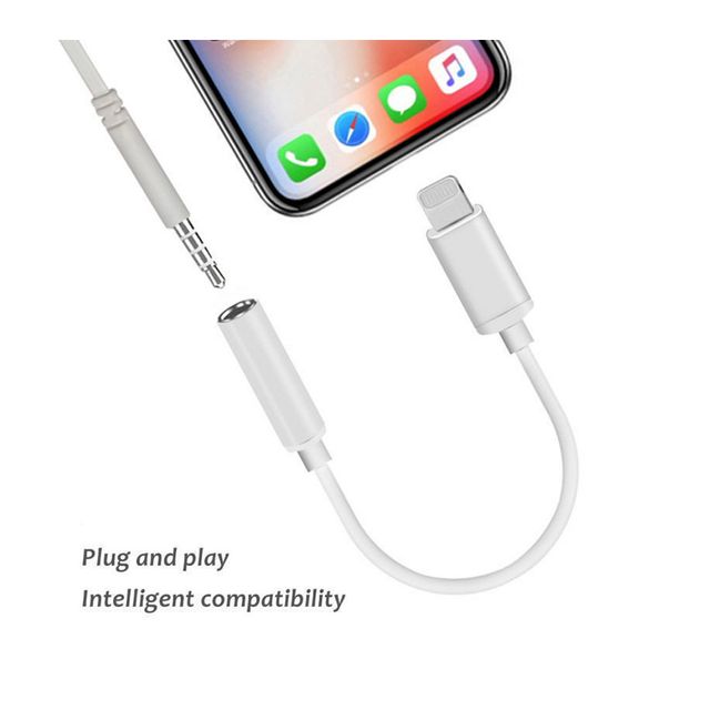 Cable Adaptador Conector para Auriculares iPhone 8