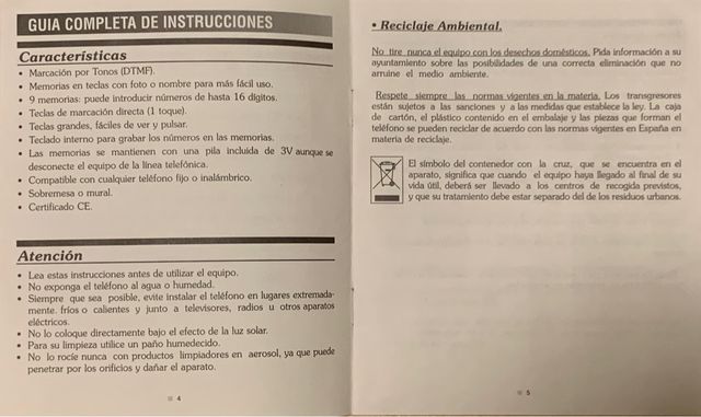Marcador teléfono para personas mayores, con foto