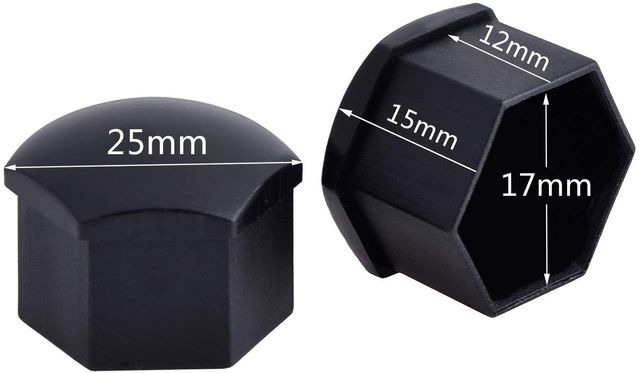 Tapa tuercas llantas 17 mm negro 