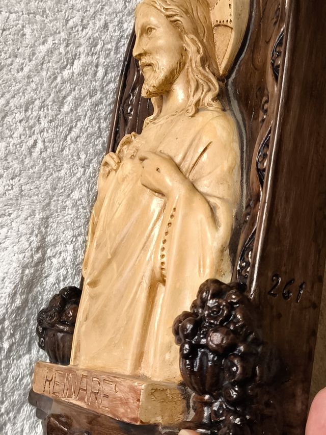 ANTIGUA IMAGEN CRISTO DE ESCAYOLA "REINAREIS"