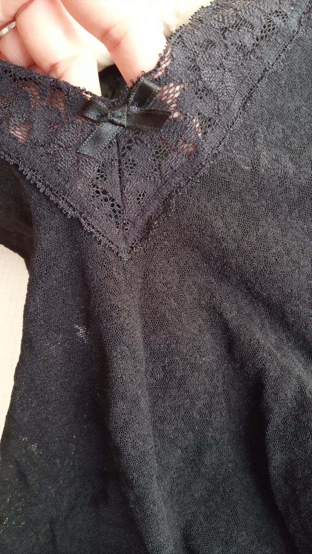 Lencería. Body encaje negro