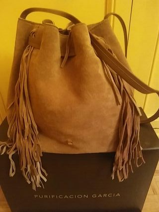 BOLSO ANTE MARRÓN PURIFICACIÓN GARCÍA SIN ESTRENAR de segunda mano por 150  EUR en Madrid en WALLAPOP