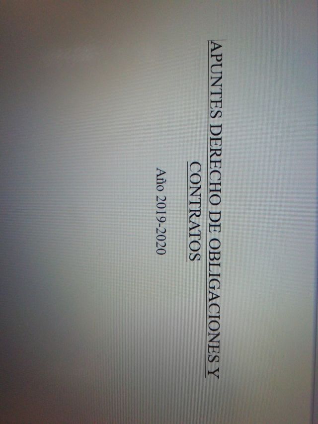 Apuntes de derecho de obligaciones y contratos