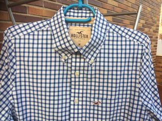 Camisa hombre HOLLISTER talla M Rebajada 20% de segunda mano Hollister Camisa Hombre Talla M Rojo Azul Cuadros con