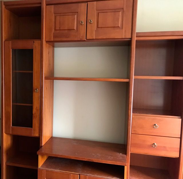 Mueble modular para salon color cerezo de segunda mano por 700 € en