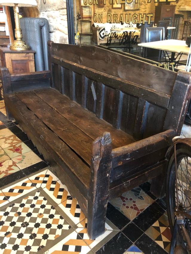 OFERTA !  Antiguo banco madera escaño maragato