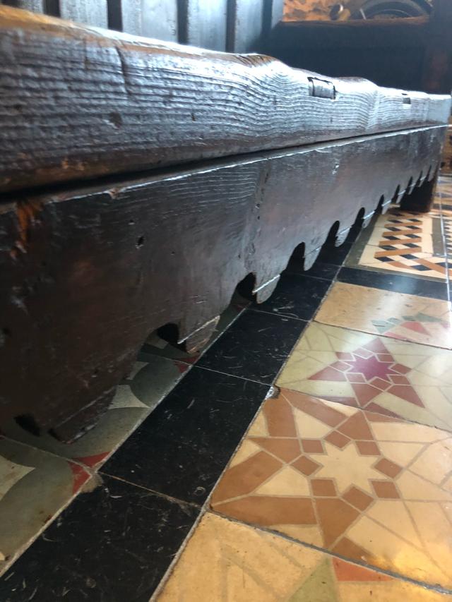 OFERTA !  Antiguo banco madera escaño maragato