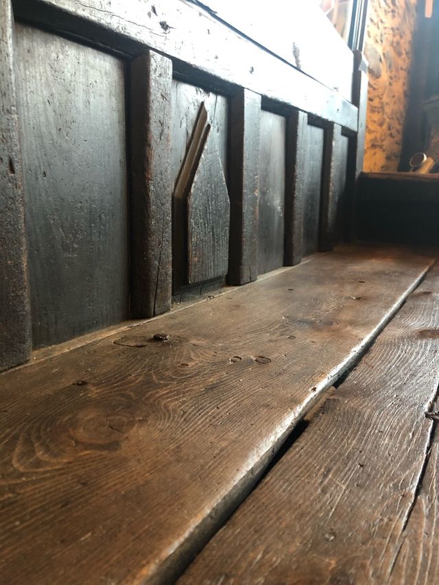 OFERTA !  Antiguo banco madera escaño maragato