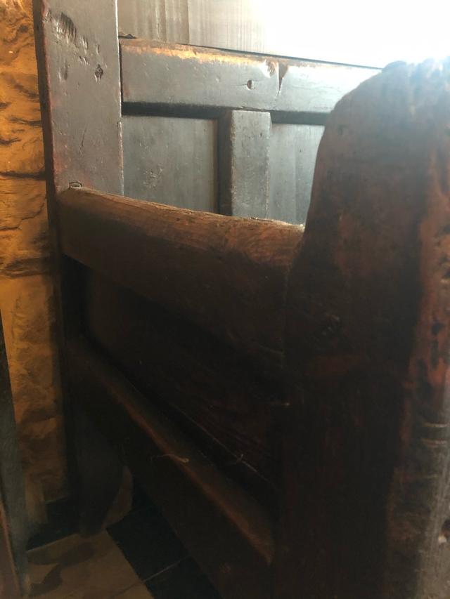 OFERTA !  Antiguo banco madera escaño maragato