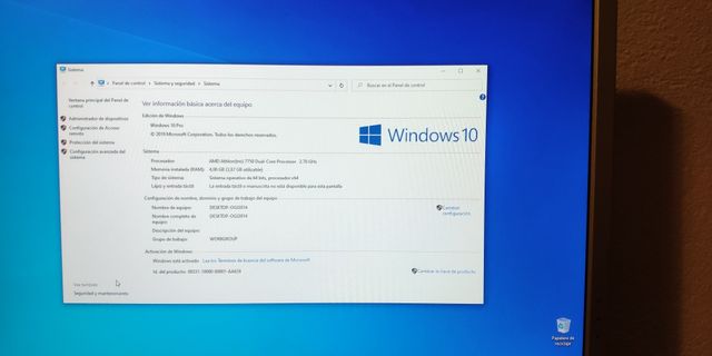 Ordenador Completo. PC sobre mesa. Con Wifi usb